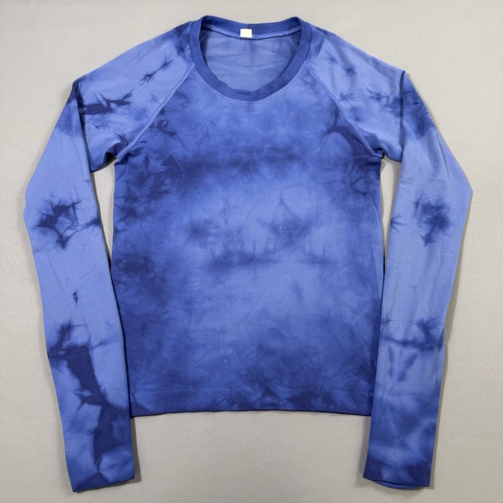 lululemon Swiftly Tech Long Sleeve Shirt 2.0 *Race Length Womens 4 Marble Dye